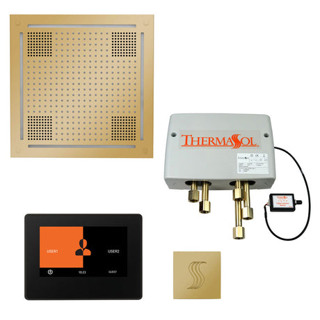 ThermaSol ThermaTouch 7" Control HydroVive 18" Rainhead Total Steam Shower Package