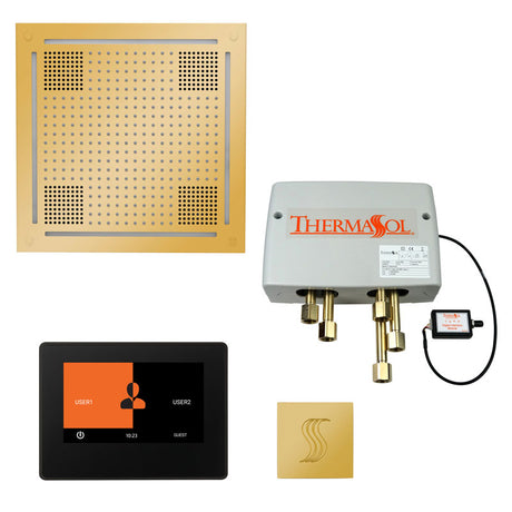 ThermaSol ThermaTouch 7" Control HydroVive 18" Rainhead Total Steam Shower Package