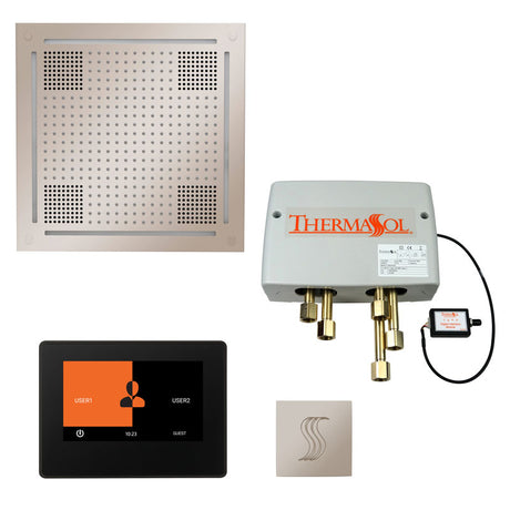 ThermaSol ThermaTouch 7" Control HydroVive 18" Rainhead Total Steam Shower Package