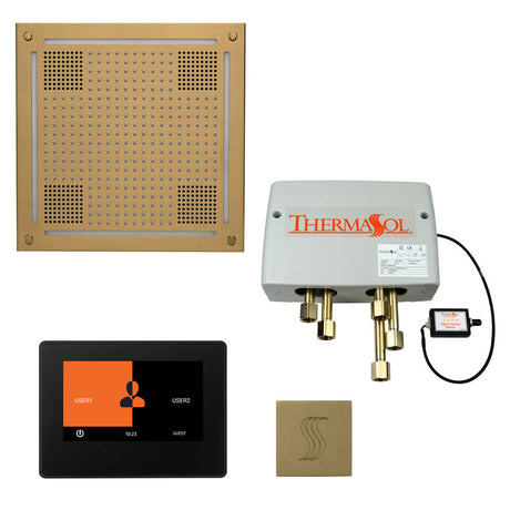 ThermaSol ThermaTouch 7" Control HydroVive 18" Rainhead Total Steam Shower Package