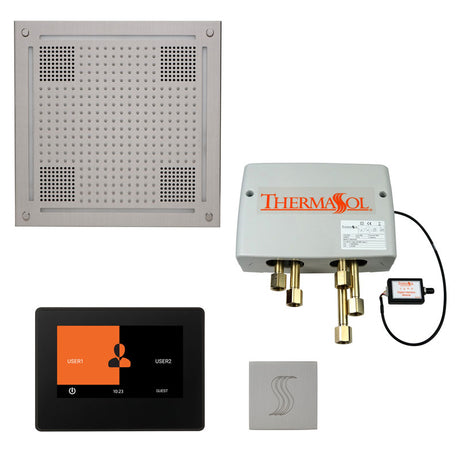 ThermaSol ThermaTouch 7" Control HydroVive 18" Rainhead Total Steam Shower Package