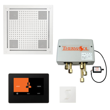ThermaSol ThermaTouch 7" Control HydroVive 18" Rainhead Total Steam Shower Package