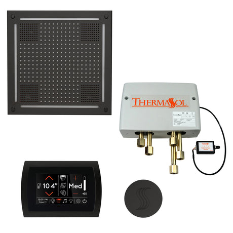 ThermaSol SignaTouch 5" Flushmount Control HydroVive 18"in Rainhead Total Steam Shower Package