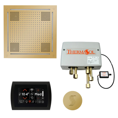 ThermaSol SignaTouch 5" Flushmount Control HydroVive 18"in Rainhead Total Steam Shower Package