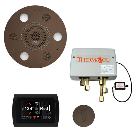 ThermaSol SignaTouch 5" Control with Round Serenity Rainhead Total Steam Shower Package