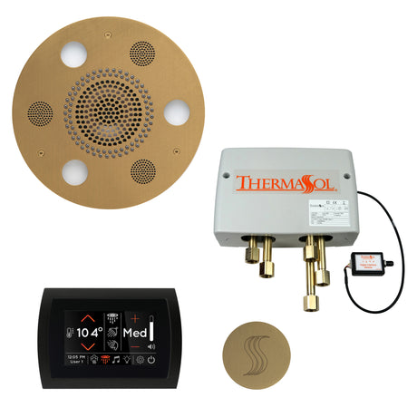 ThermaSol SignaTouch 5" Control with Round Serenity Rainhead Total Steam Shower Package