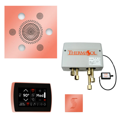 ThermaSol SignaTouch 5" Control with Square Serenity Rainhead Total Steam Shower Package