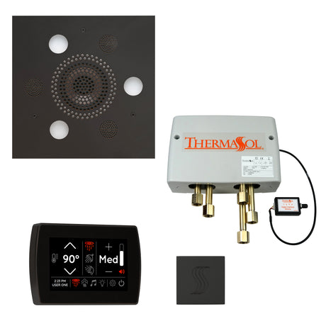 ThermaSol SignaTouch 5" Control with Square Serenity Rainhead Total Steam Shower Package