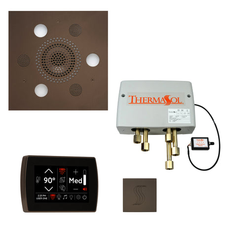 ThermaSol SignaTouch 5" Control with Square Serenity Rainhead Total Steam Shower Package