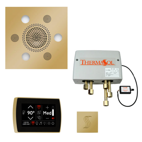 ThermaSol SignaTouch 5" Control with Square Serenity Rainhead Total Steam Shower Package