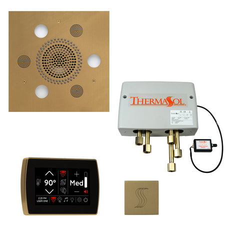 ThermaSol SignaTouch 5" Control with Square Serenity Rainhead Total Steam Shower Package