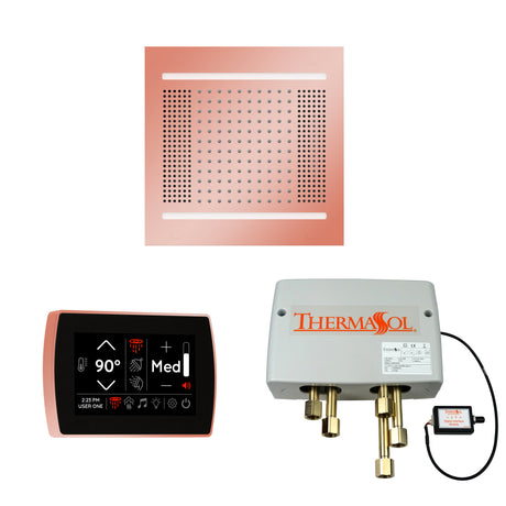ThermaSol SignaTouch Control, HydroVive 14", and Digital Shower Valve Package, Square