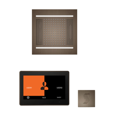 ThermaSol ThermaTouch 10" Steam Control, HydroVive 14" Square, and SteamVection Shower Package