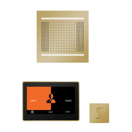 ThermaSol ThermaTouch 10" Steam Control, HydroVive 14" Square, and SteamVection Shower Package