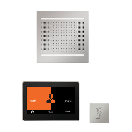 ThermaSol ThermaTouch 10" Steam Control, HydroVive 14" Square, and SteamVection Shower Package