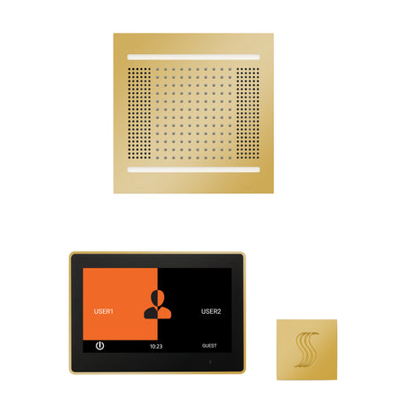 ThermaSol ThermaTouch 10" Steam Control, HydroVive 14" Square, and SteamVection Shower Package