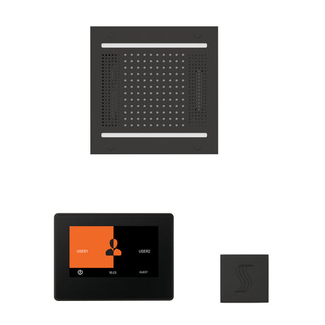 ThermaSol ThermaTouch 7" Steam Control, HydroVive 14" Square, and SteamVection Shower Package
