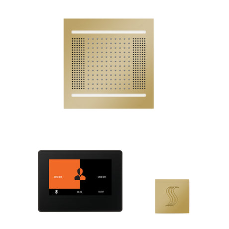 ThermaSol ThermaTouch 7" Steam Control, HydroVive 14" Square, and SteamVection Shower Package