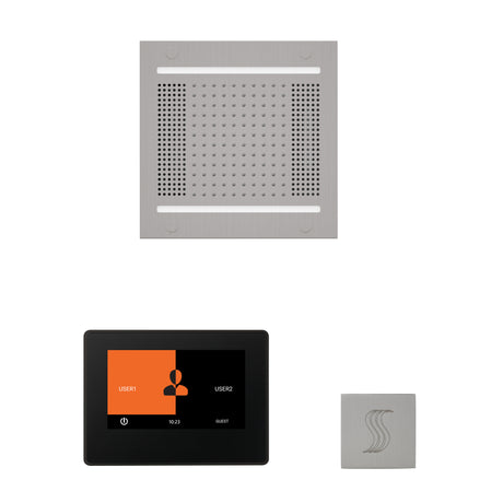 ThermaSol ThermaTouch 7" Steam Control, HydroVive 14" Square, and SteamVection Shower Package