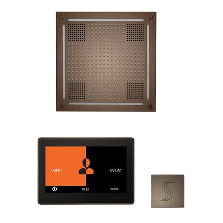 ThermaSol ThermaTouch 10"Steam Control, HydroVive 18" Square, and SteamVection Shower Package