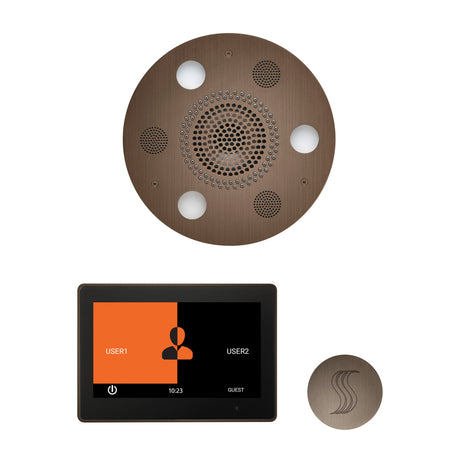 ThermaSol ThermaTouch 10" Steam Control, Serenity Round Rainhead, and SteamVection Shower Package