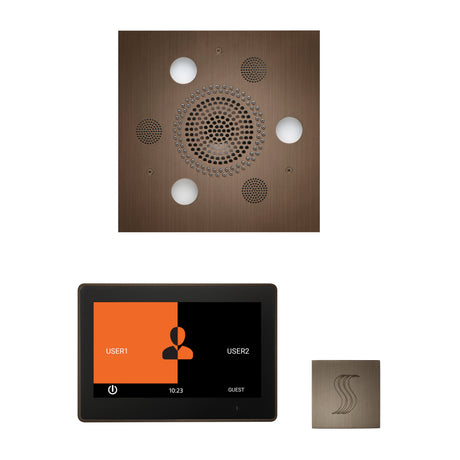 ThermaSol ThermaTouch 10" Steam Control, Serenity Square Rainhead, and SteamVection Shower Package