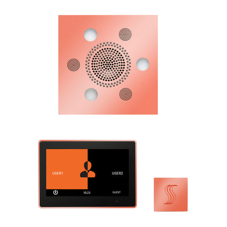 ThermaSol ThermaTouch 10" Steam Control, Serenity Square Rainhead, and SteamVection Shower Package