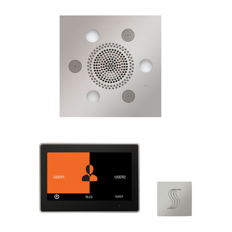 ThermaSol ThermaTouch 10" Steam Control, Serenity Square Rainhead, and SteamVection Shower Package