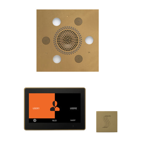 ThermaSol ThermaTouch 10" Steam Control, Serenity Square Rainhead, and SteamVection Shower Package