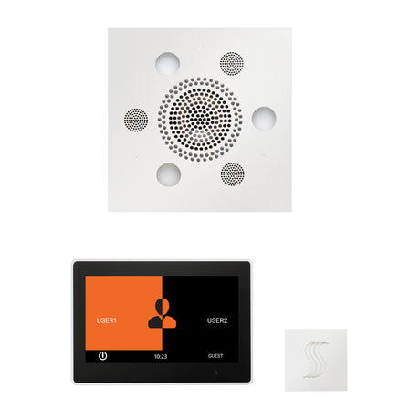 ThermaSol ThermaTouch 10" Steam Control, Serenity Square Rainhead, and SteamVection Shower Package