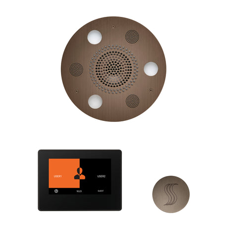 ThermaSol ThermaTouch 7" Steam Control, Serenity Round Rainhead, and SteamVection Shower Package