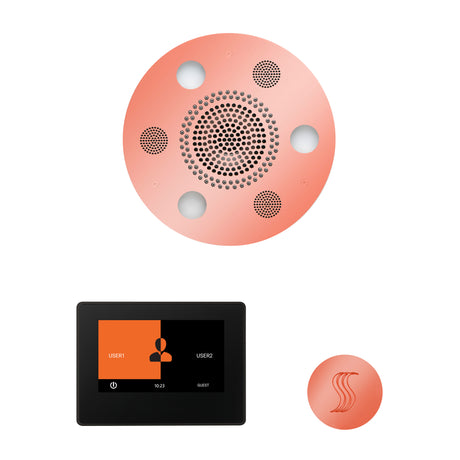 ThermaSol ThermaTouch 7" Steam Control, Serenity Round Rainhead, and SteamVection Shower Package