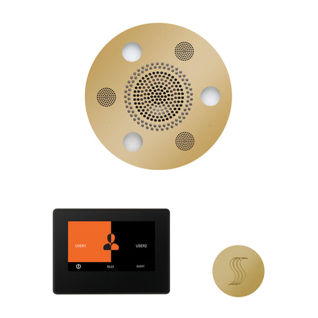 ThermaSol ThermaTouch 7" Steam Control, Serenity Round Rainhead, and SteamVection Shower Package