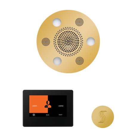 ThermaSol ThermaTouch 7" Steam Control, Serenity Round Rainhead, and SteamVection Shower Package