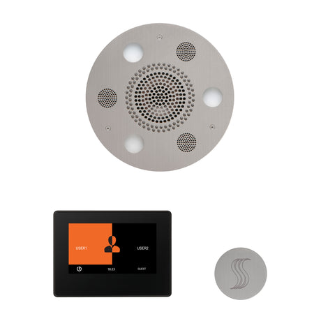 ThermaSol ThermaTouch 7" Steam Control, Serenity Round Rainhead, and SteamVection Shower Package
