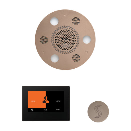 ThermaSol ThermaTouch 7" Steam Control, Serenity Round Rainhead, and SteamVection Shower Package