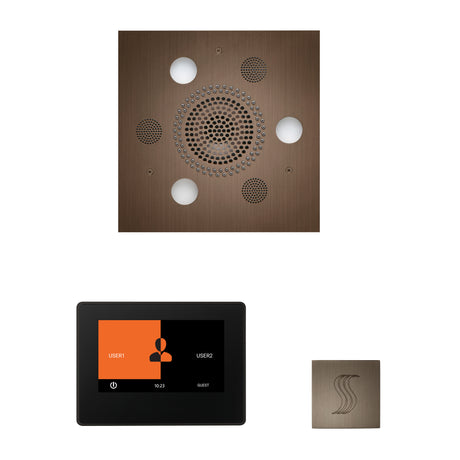 ThermaSol ThermaTouch 7" Steam Control, Serenity Square Rainhead, and SteamVection Shower Package
