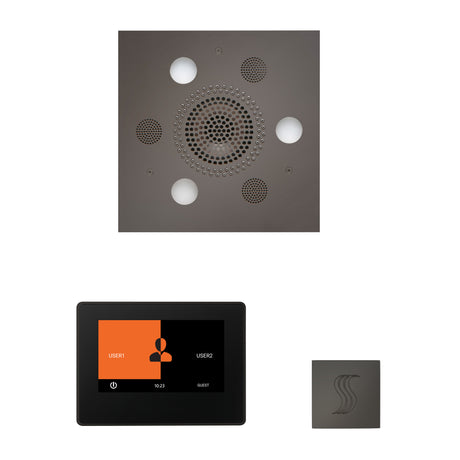 ThermaSol ThermaTouch 7" Steam Control, Serenity Square Rainhead, and SteamVection Shower Package