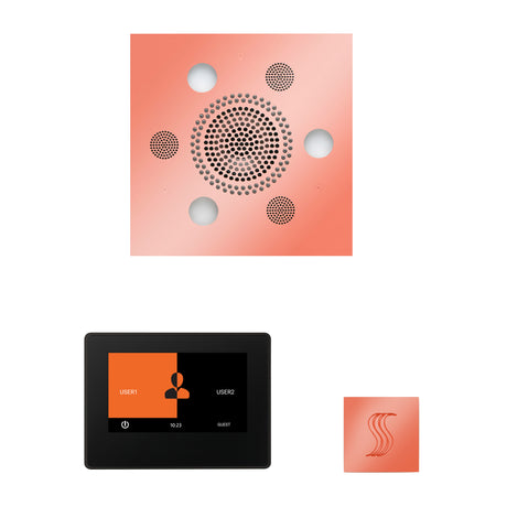 ThermaSol ThermaTouch 7" Steam Control, Serenity Square Rainhead, and SteamVection Shower Package