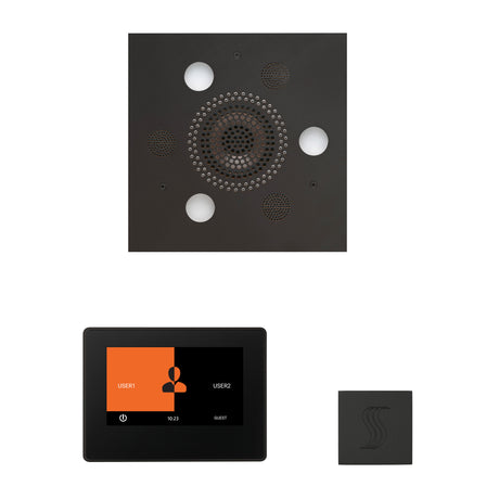 ThermaSol ThermaTouch 7" Steam Control, Serenity Square Rainhead, and SteamVection Shower Package
