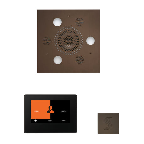 ThermaSol ThermaTouch 7" Steam Control, Serenity Square Rainhead, and SteamVection Shower Package
