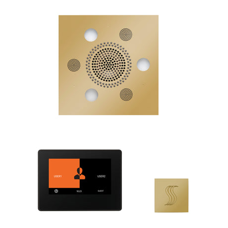 ThermaSol ThermaTouch 7" Steam Control, Serenity Square Rainhead, and SteamVection Shower Package