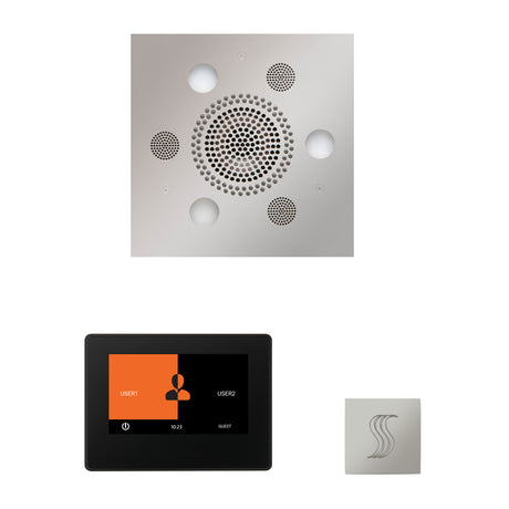 ThermaSol ThermaTouch 7" Steam Control, Serenity Square Rainhead, and SteamVection Shower Package