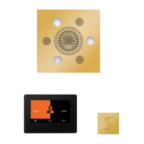ThermaSol ThermaTouch 7" Steam Control, Serenity Square Rainhead, and SteamVection Shower Package