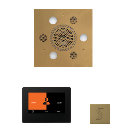 ThermaSol ThermaTouch 7" Steam Control, Serenity Square Rainhead, and SteamVection Shower Package