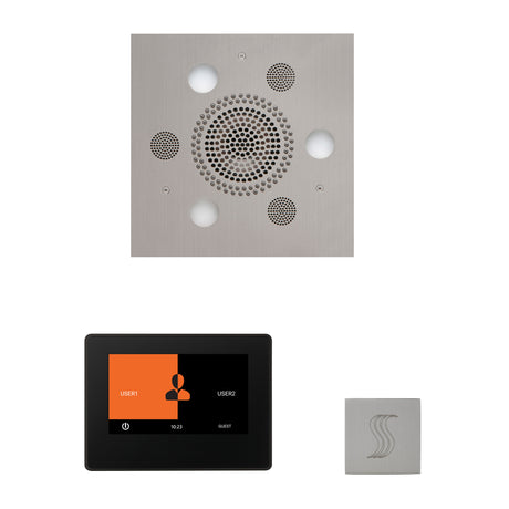 ThermaSol ThermaTouch 7" Steam Control, Serenity Square Rainhead, and SteamVection Shower Package