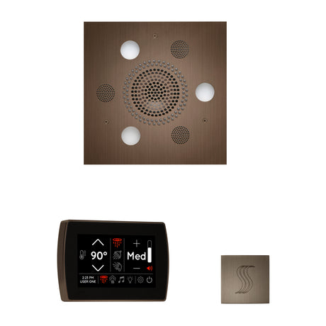 ThermaSol SignaTouch 5" Recessed Control, Square Serenity Rainhead, and SteamVection Shower Package