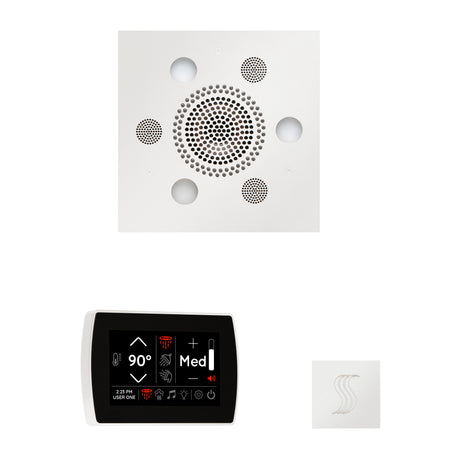 ThermaSol SignaTouch 5" Recessed Control, Square Serenity Rainhead, and SteamVection Shower Package